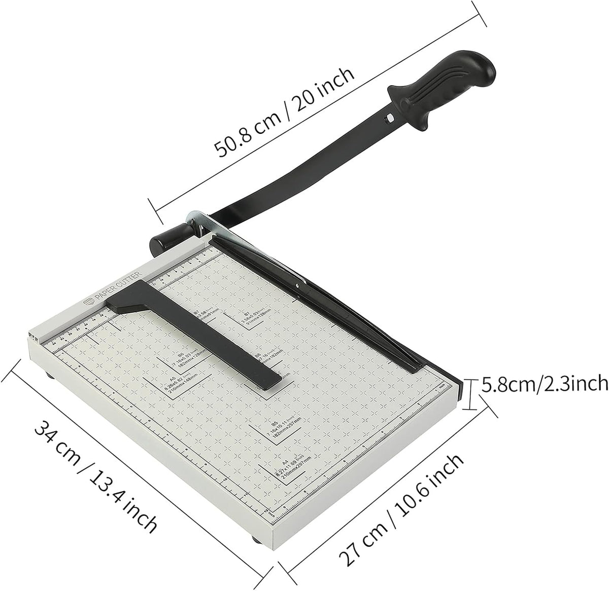Guillotine Paper Cutter 21” Cutting Length with Safety Blade Lock K632