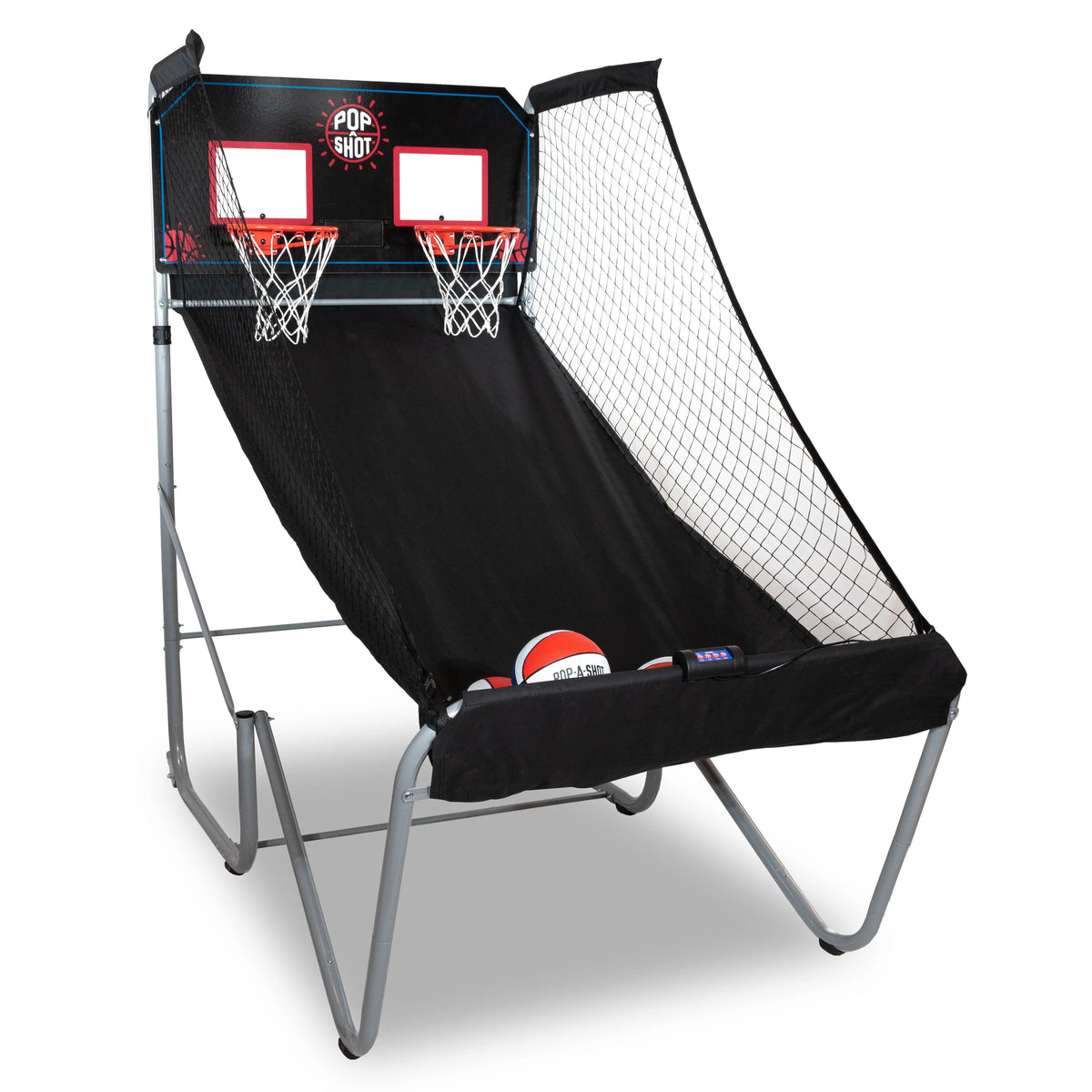 Black Foldable Basketball Arcade Game with 7 Basketballs Z13836