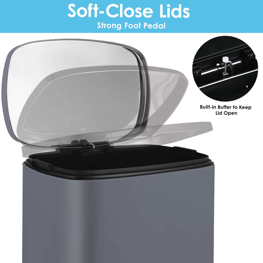 50L Stainless Steel Kitchen Step Trash Can O430603