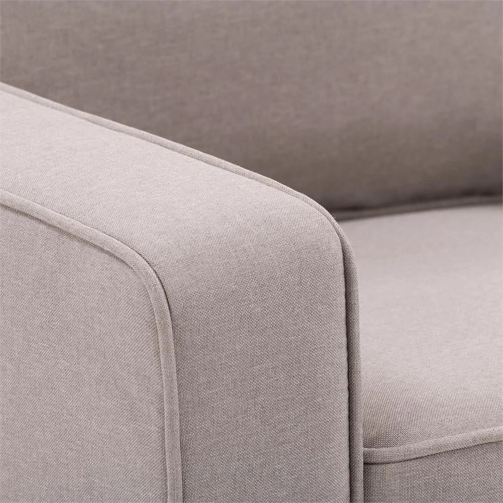 Beige Fabric Loveseat Sofa and Accent Chair Set - 2pcs V75605