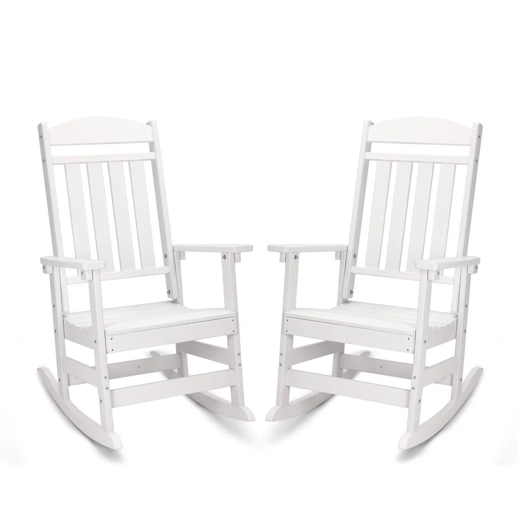 All Weather Resistant Poly Lumber Outdoor Rocking Chair with High Back I7857