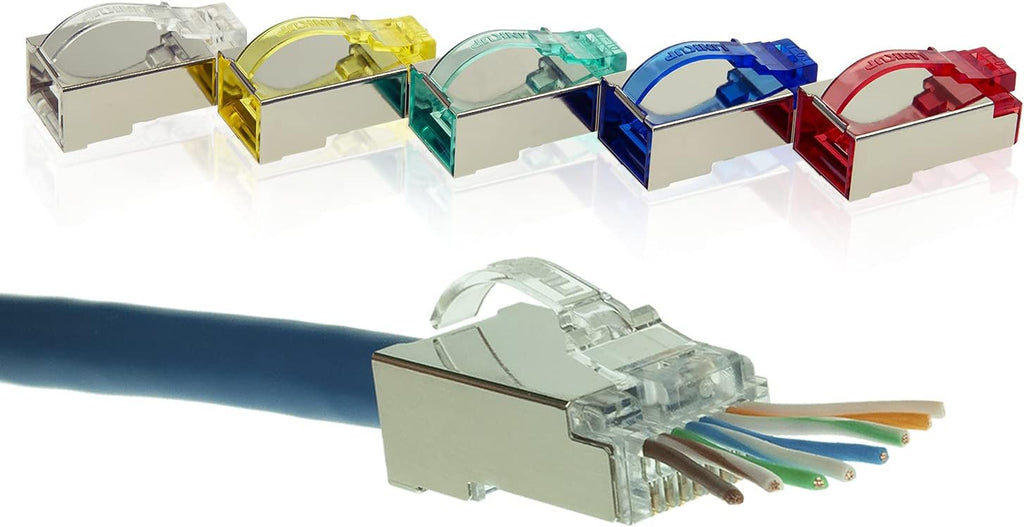 Snagless RJ45 Cat6 STP Connectors 100 Pack V505