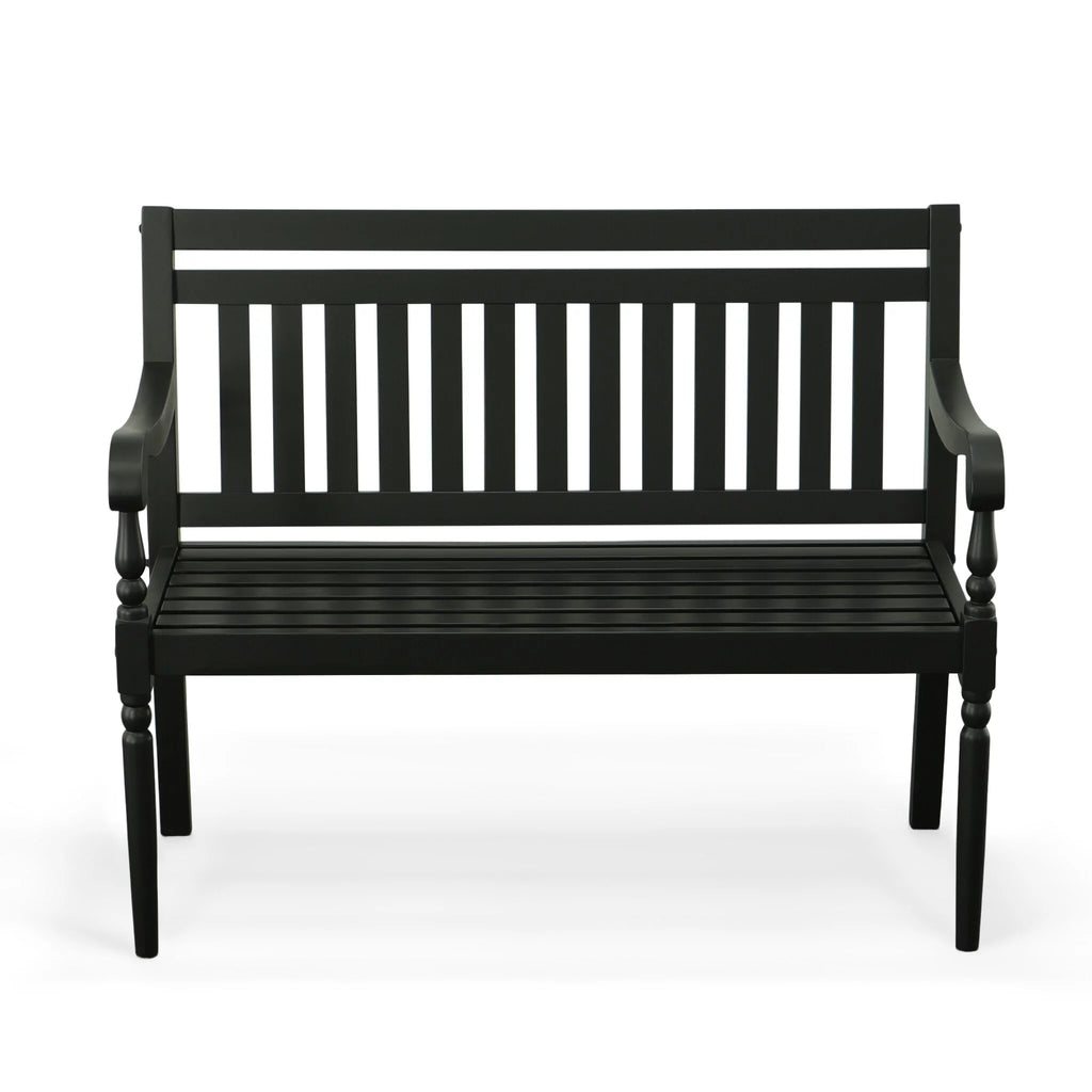 Black Wooden Bench Q226987
