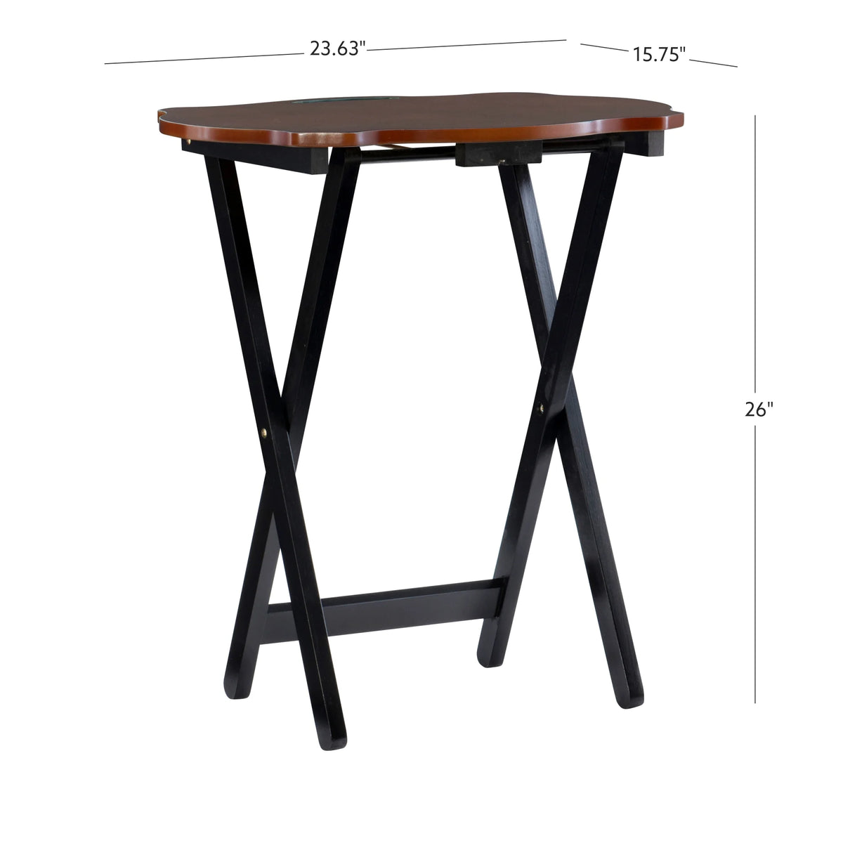 5-Piece Folding Side Table Set, Hazelnut/Black C3491
