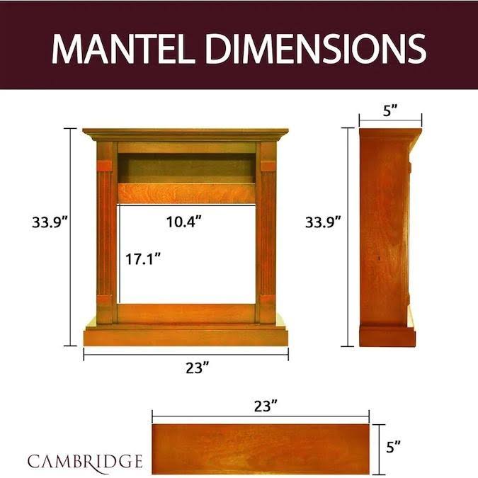 34 in. Electric Fireplace and Mantel C47762