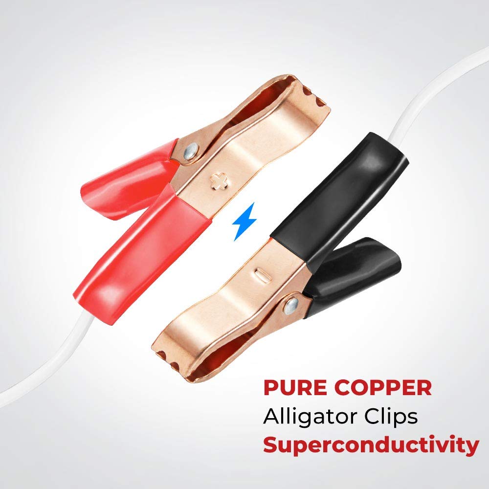 DC Charging Cables 16AWG 2X 20A Pure Copper 10 Feet Pack of 2 I8550