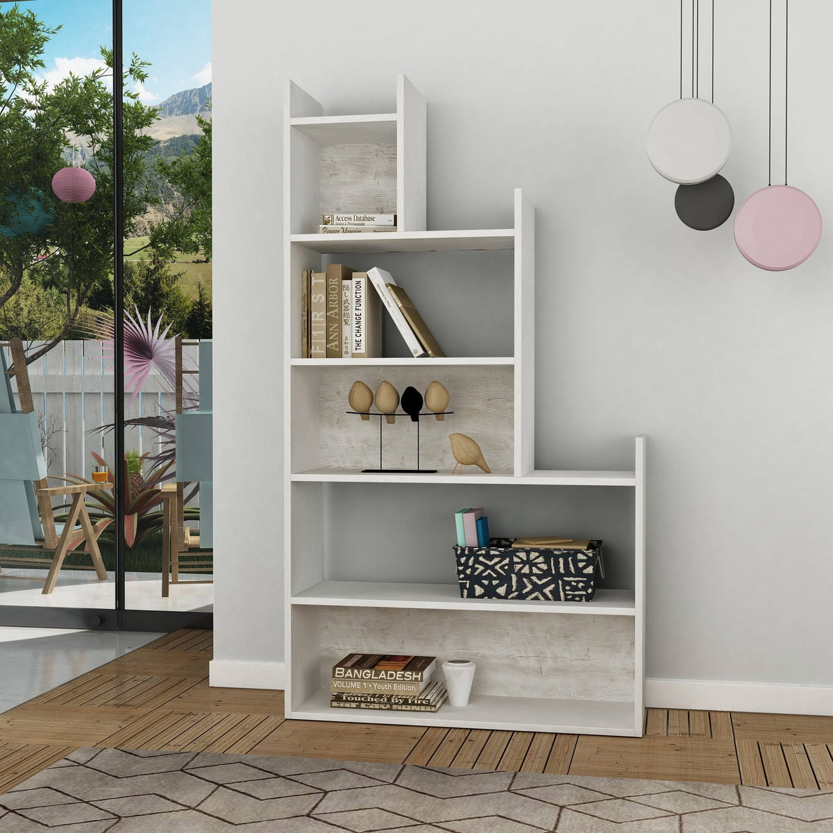 White Bookcase J867