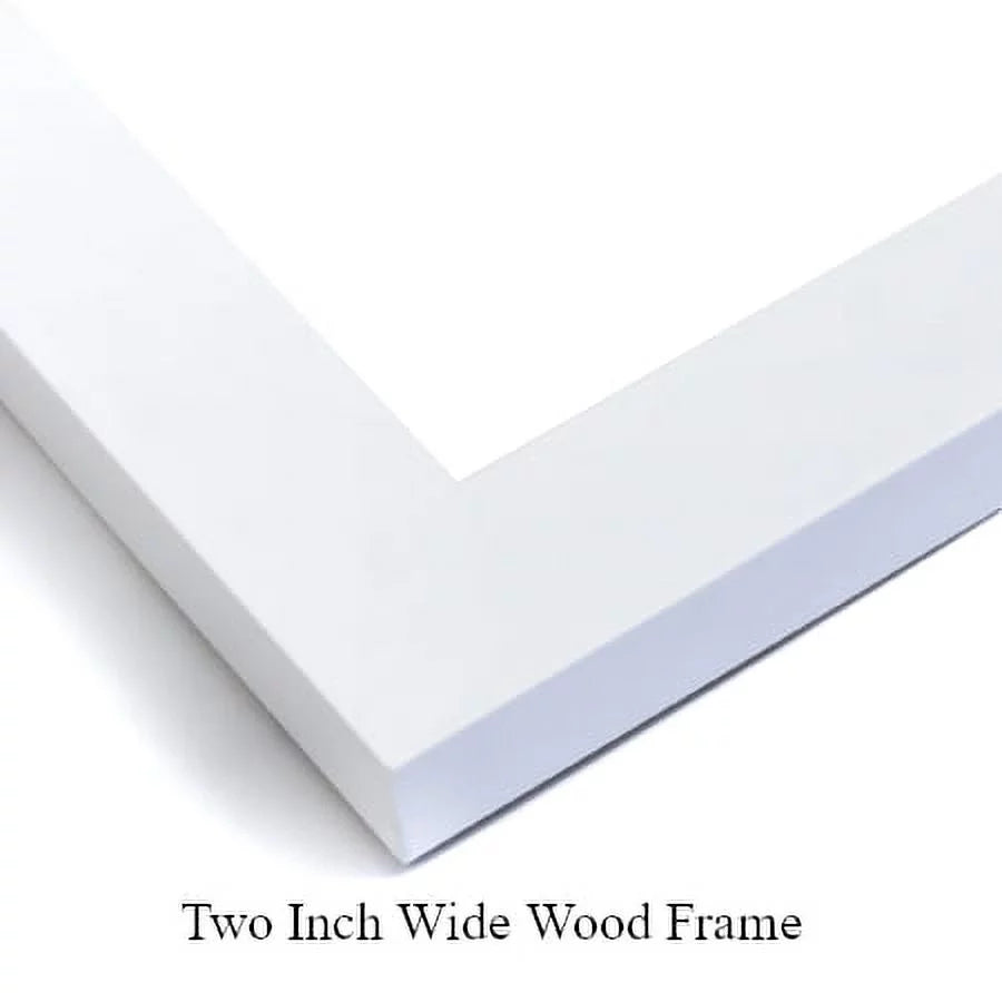 White Modern Wood Framed 20x20 Art Print P800