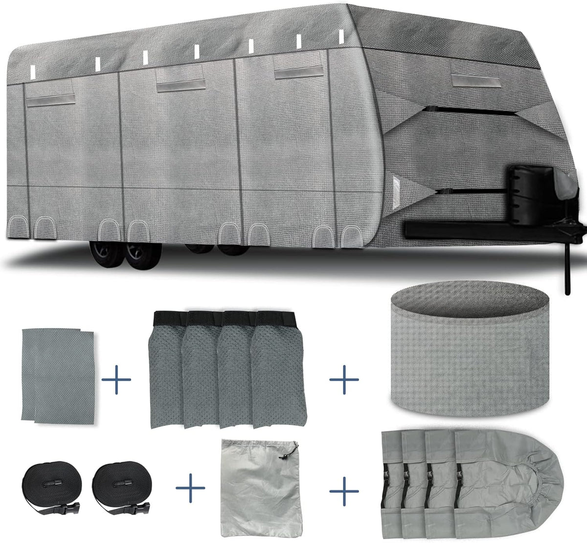 6 Layers Windproof Anti-Scratch UV Resistant Travel Trailer Cover L888043