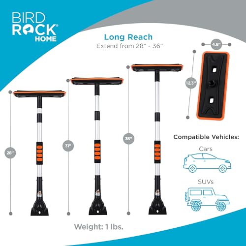 55" Extendable Snow Brush with Detachable Scraper T3427