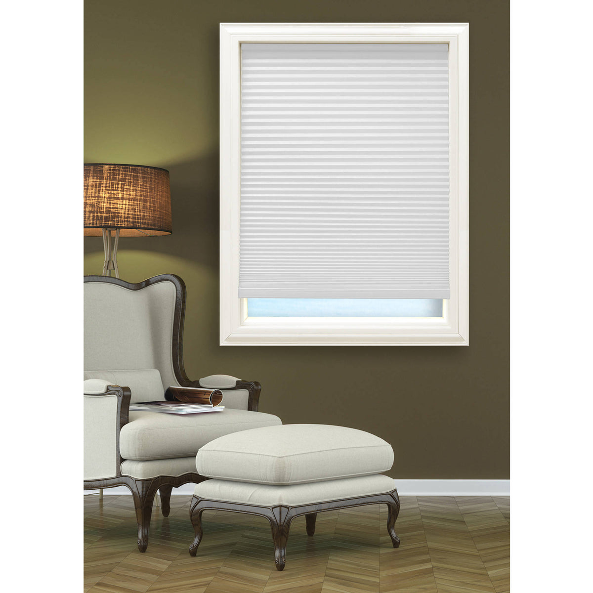 Cordless Blackout Cellular Shade, Cool White - 54.5X72 M27215