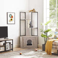 Corner Box Enclosure with Cat Tree Tower Cat Litter G49453