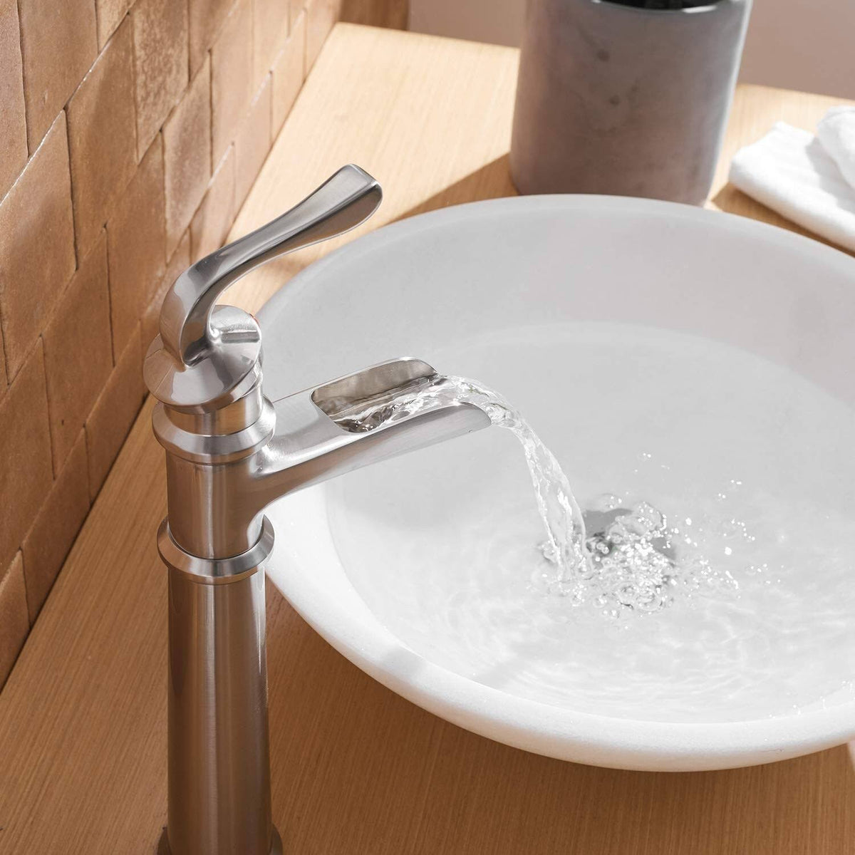 Oil Rubbed Bronze Vessel Sink Faucet with Pop Up Drain F7219