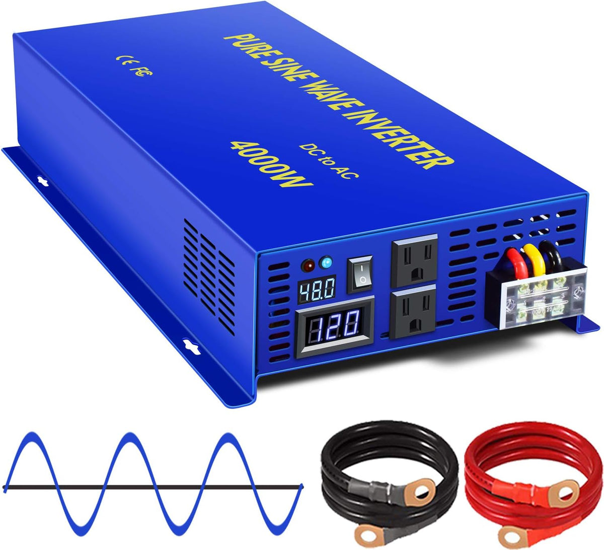 3500 Watt Pure Sine Wave Power Inverter 48V to 120V AC D9266