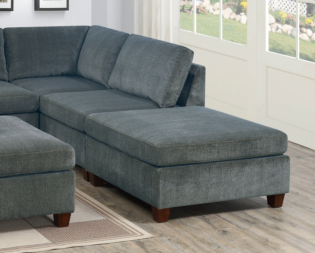 Grey Chenille Modular Sectional 6pc Set S921824