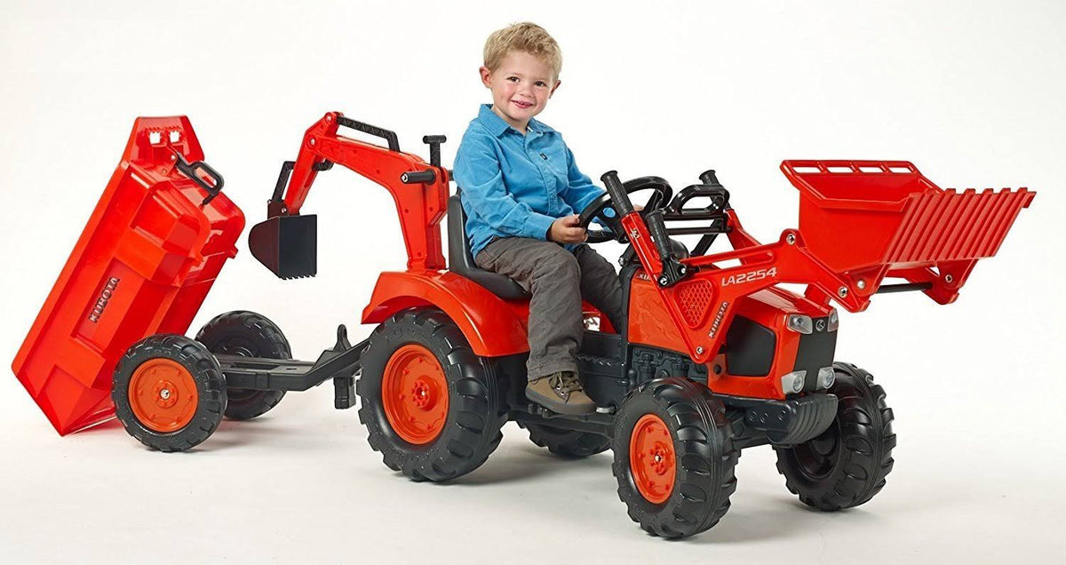 Giant Tractor with Front Loader, Digger and Dumper Trailer Q5029