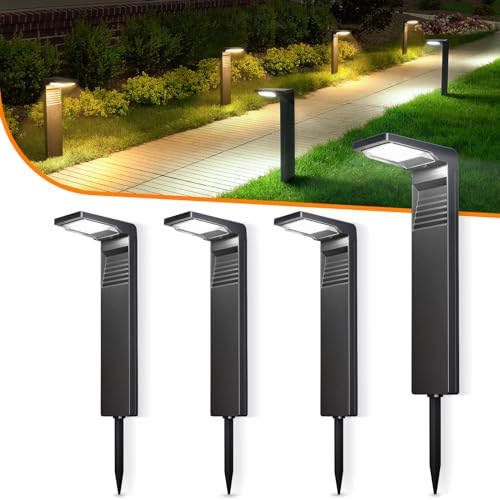 Solar Pathway Lights 4pack, Warm White and Cool White Light G61759