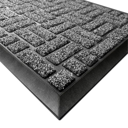 Yellow 36x17 Inches Non-Slip Low-Profile Front Door Mat V9213