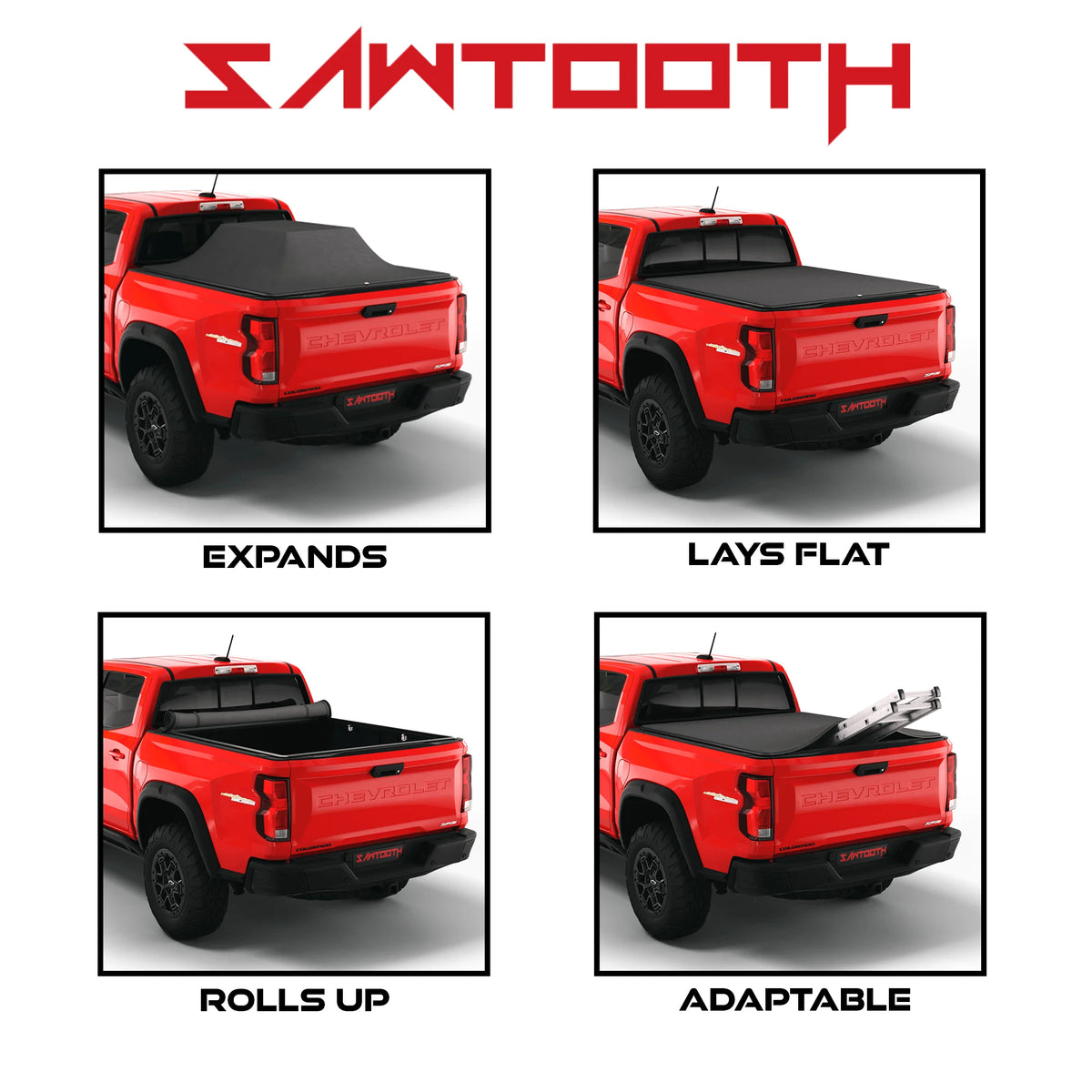 Sawtooth Expandable Tonneau Cover for Truck Bed F95394