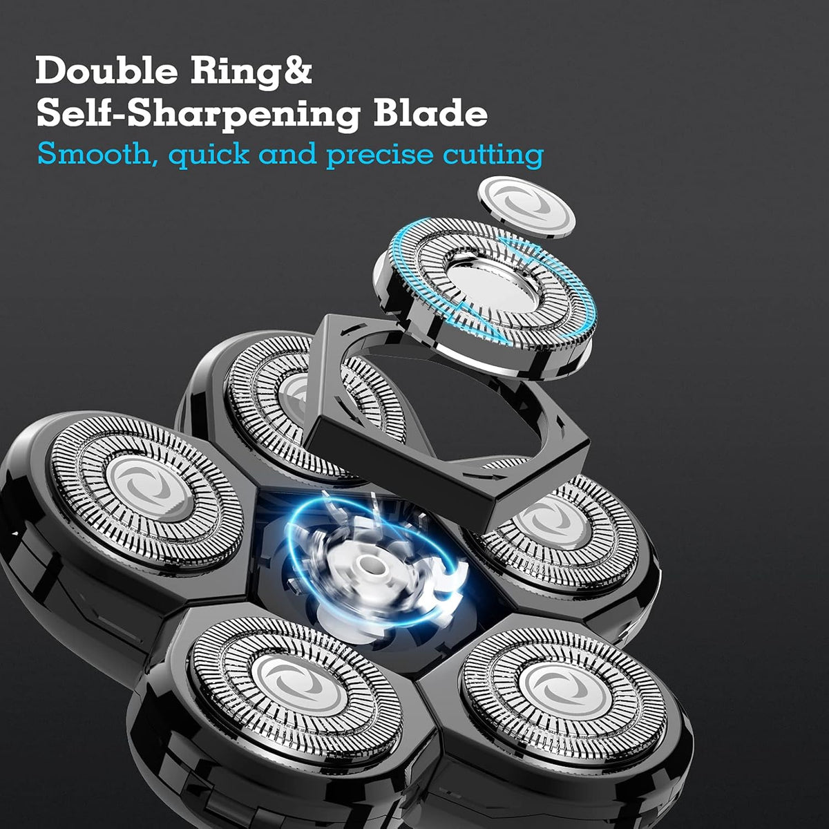 Black 5-in-1 Electric Head Shaver Pack of 2 H825869