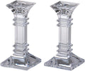 Clear Crystalline Table Candlestick Set of 2 F7135