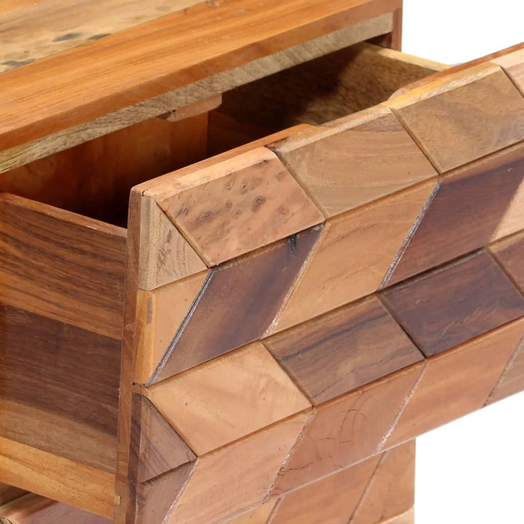 Solid Reclaimed Wood Bedside Cabinet P491113