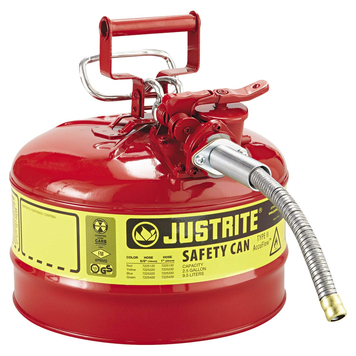 Red Safety Can with Flexible Spout N222