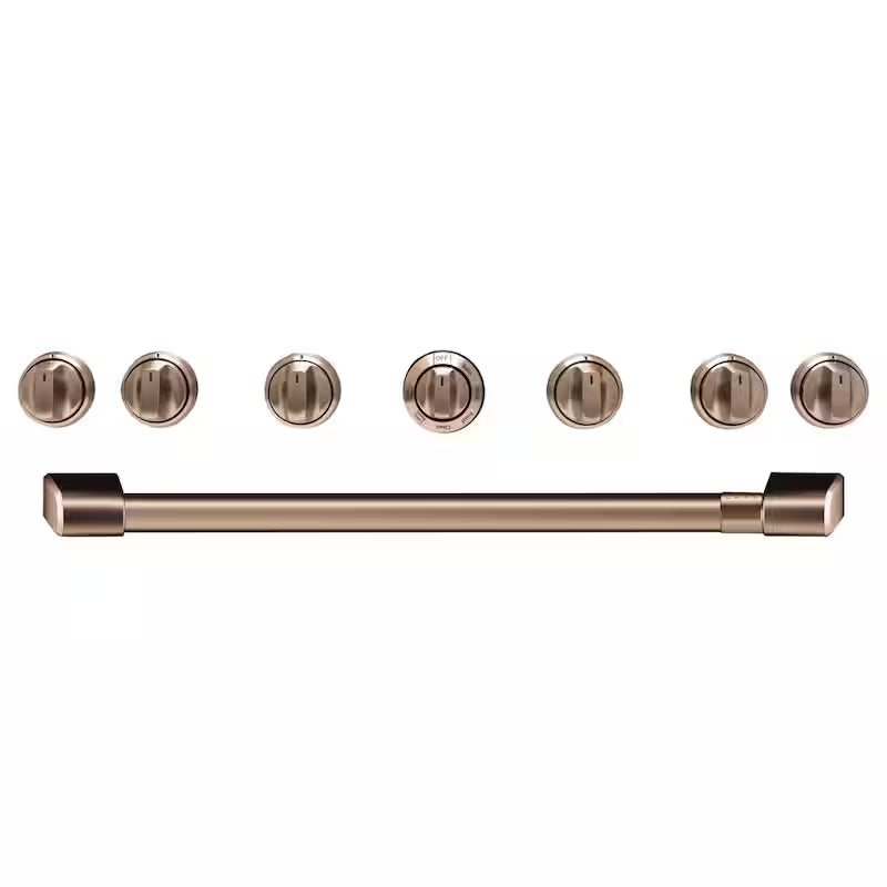 Brushed Copper Gas Range Handle and Knob Kit R53355
