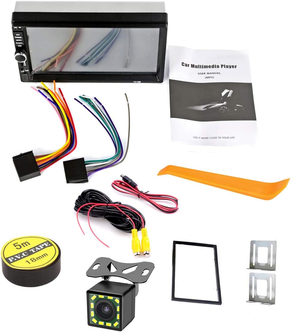 Double Din Car Stereo with Bluetooth & Rear-View Camera V9757