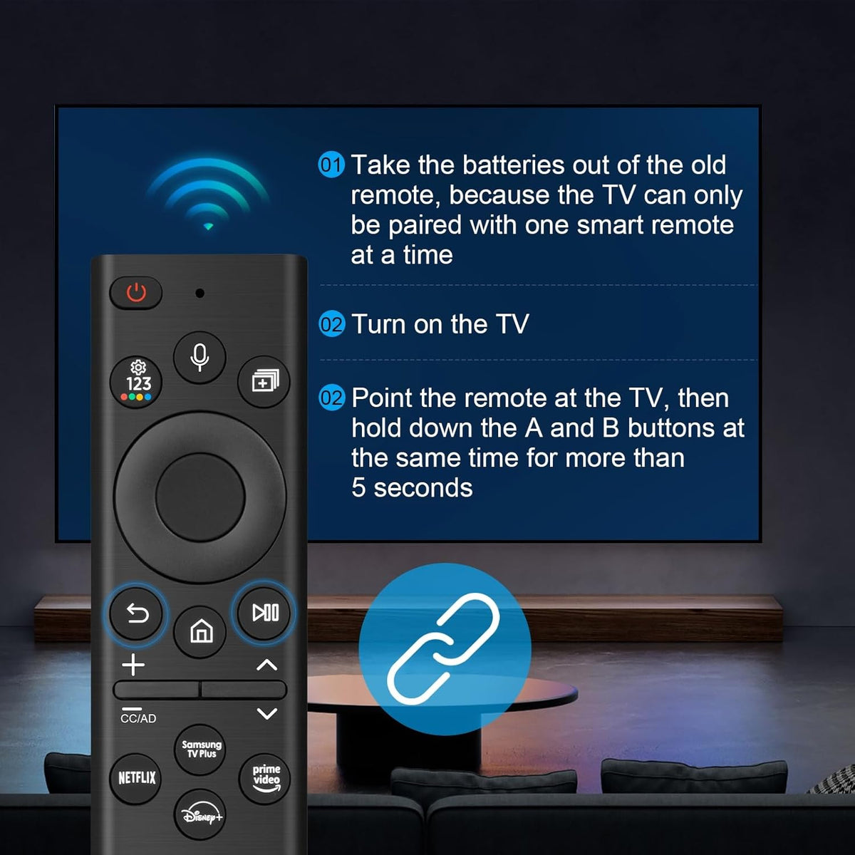 Replacement Voice Remote for Samsung Smart TVs N2113