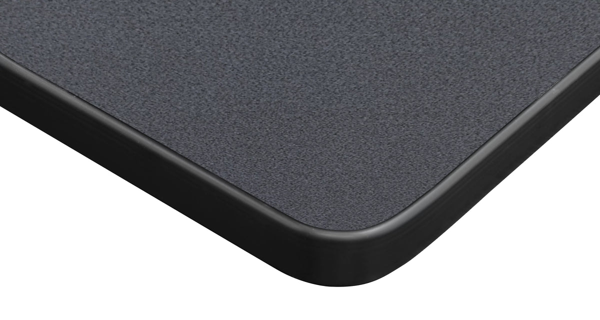 30" Square Folding Breakroom Table Grey Black M66913