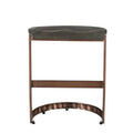 20" Copper Metal Solid Wood Counter Stool O86415