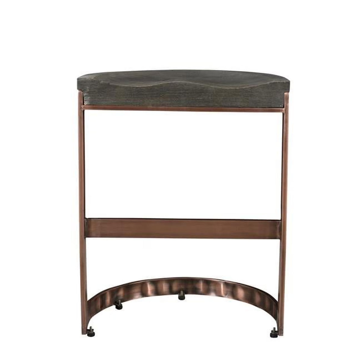20" Copper Metal Solid Wood Counter Stool O86415