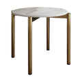 22 Inch Marble Top Metal Legs End Table V507089