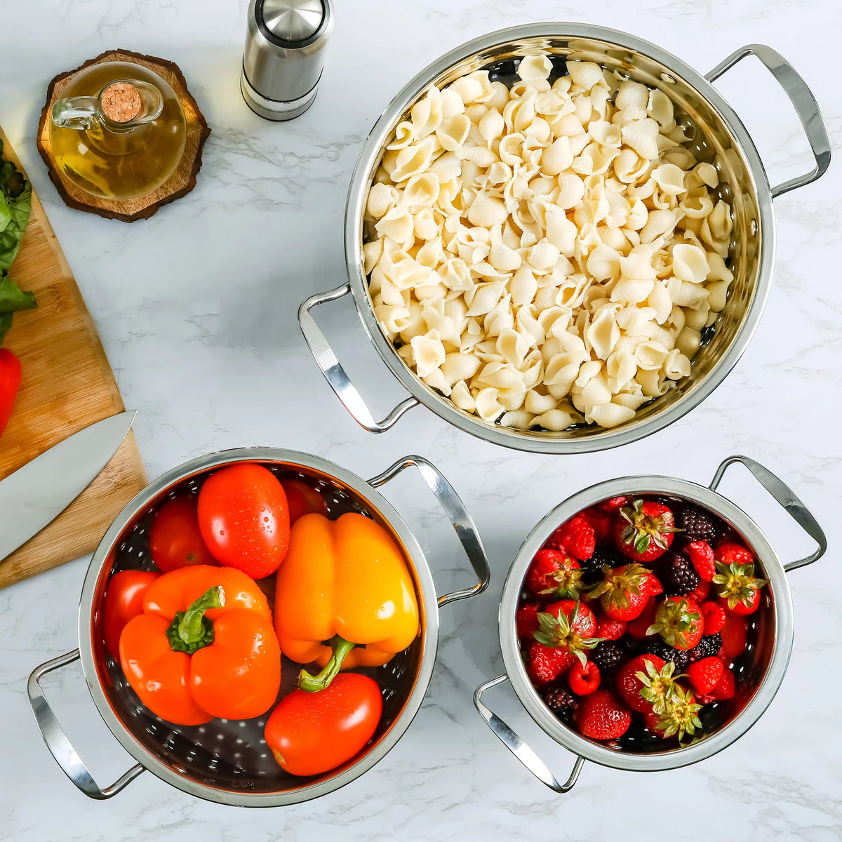 Stainless Steel Colander Set of 3 T80040