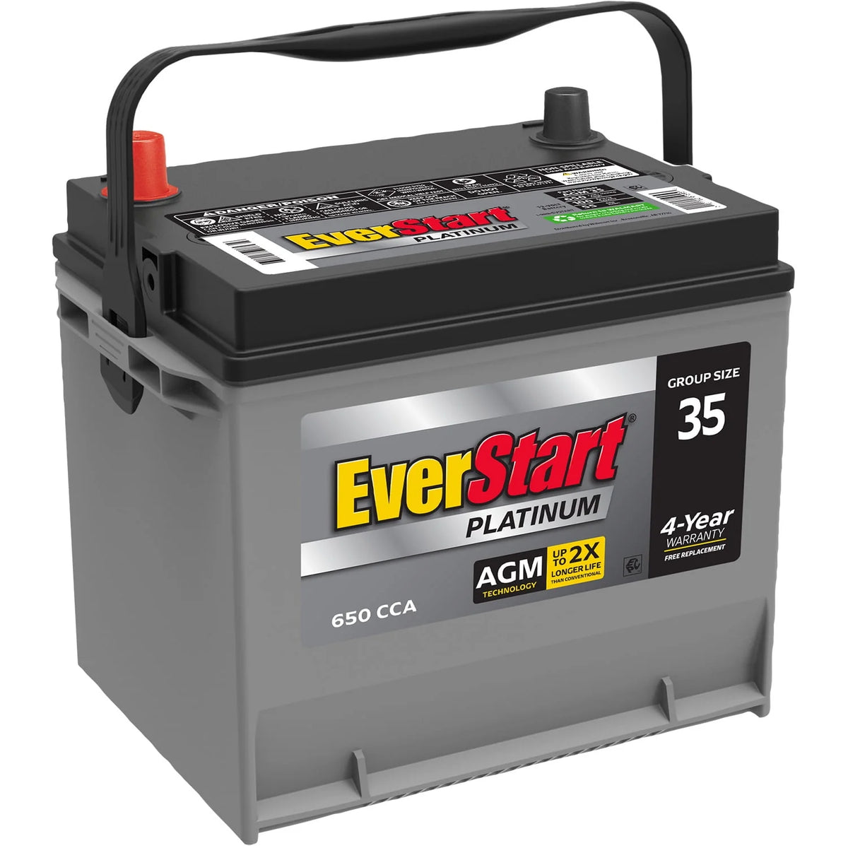 Platinum AGM Automotive Battery Group Size 35 12 Volt 650 CCA Y7675