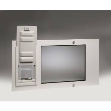 White Small Cat Door Z944