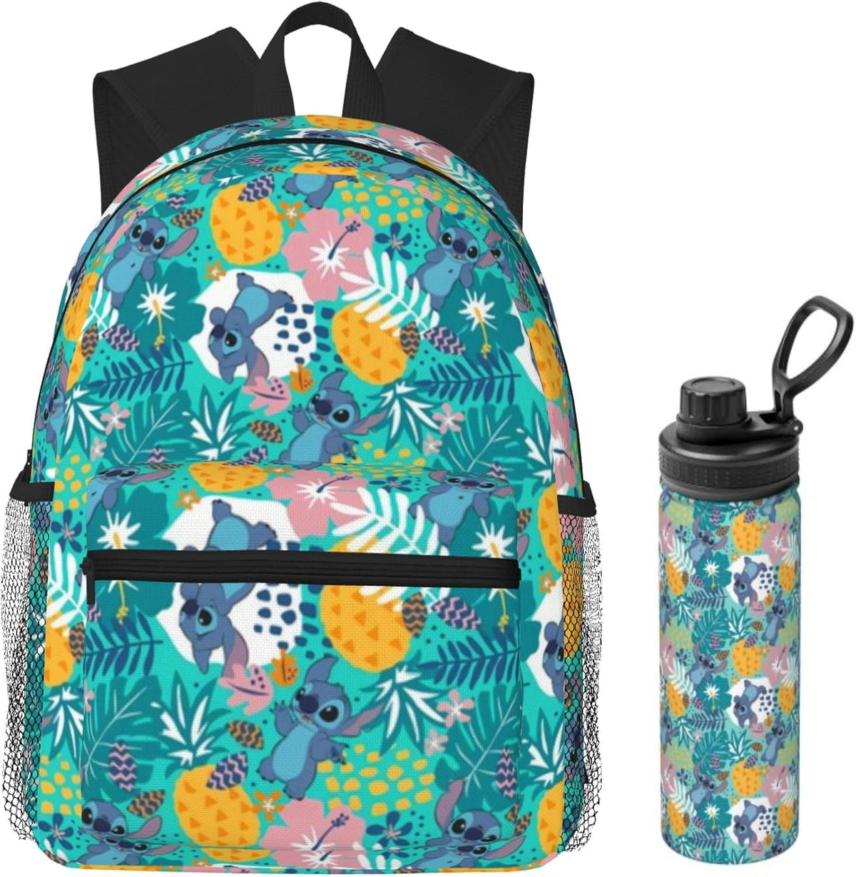Stitch Backpack Set, 15.7 inch Backpack with Water Bottle Q107