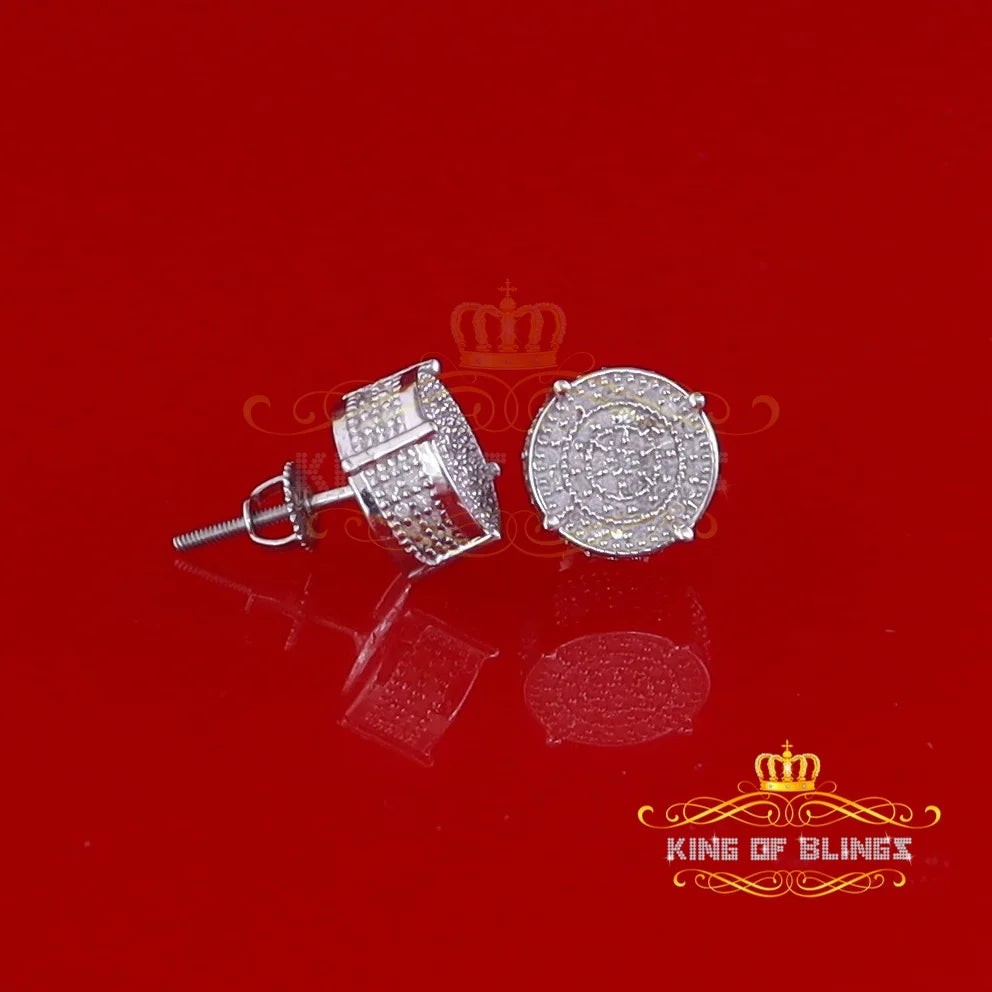 925 Sterling Silver Diamond Stud Earrings F918