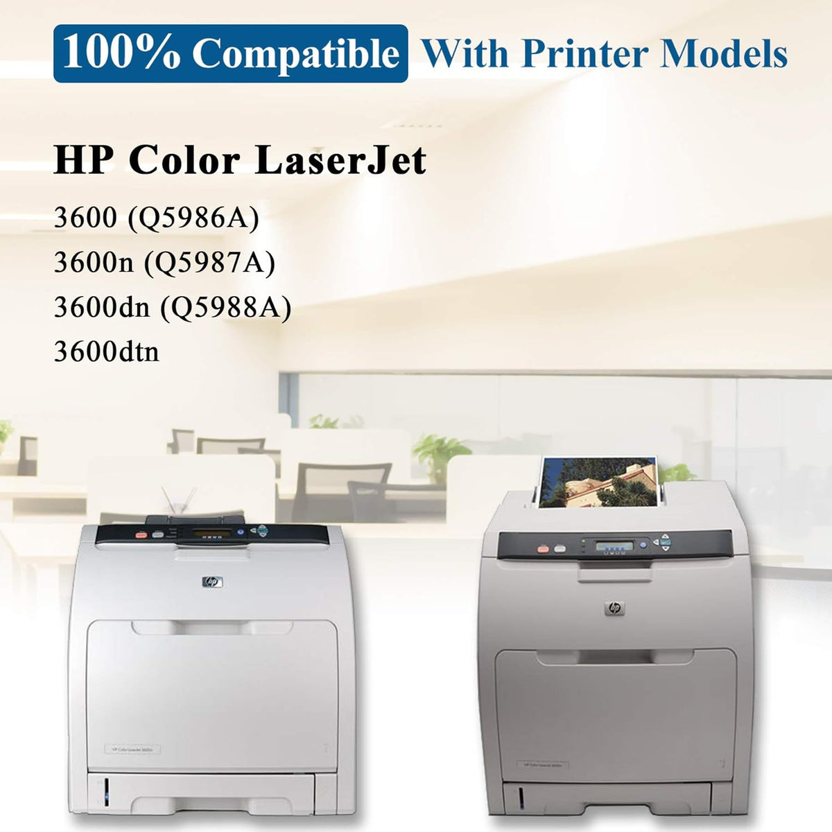 2 Pack Black Remanufactured Toner Cartridge for HP Color 3600 Printers J138910