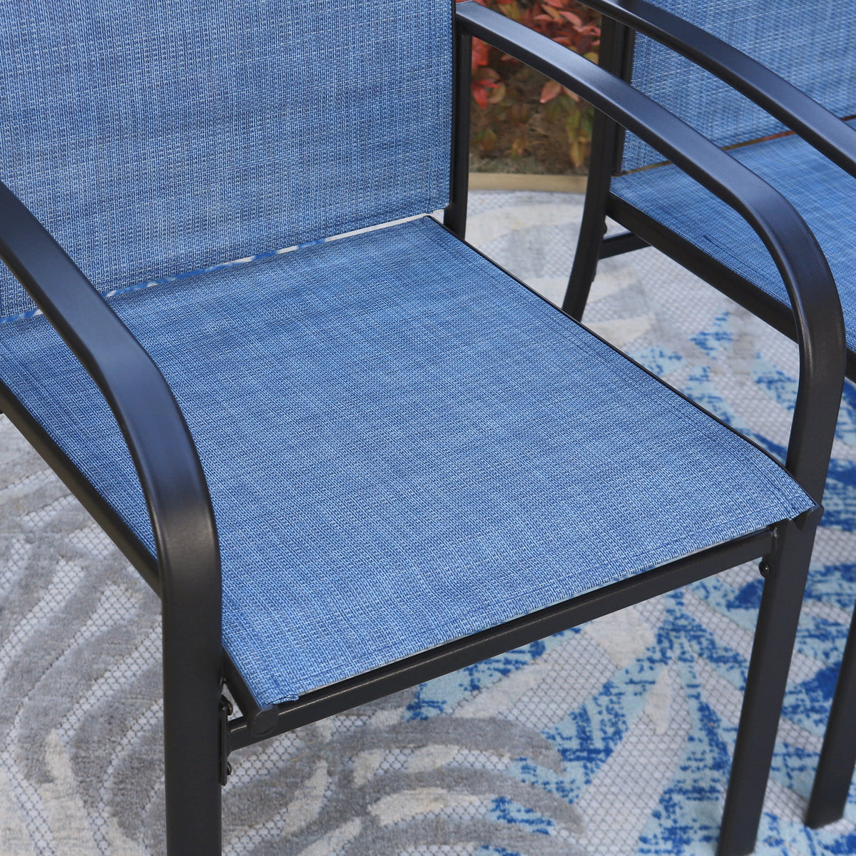 9-Piece Outdoor Patio Dining Set with Steel Table & Textilene Chairs V282