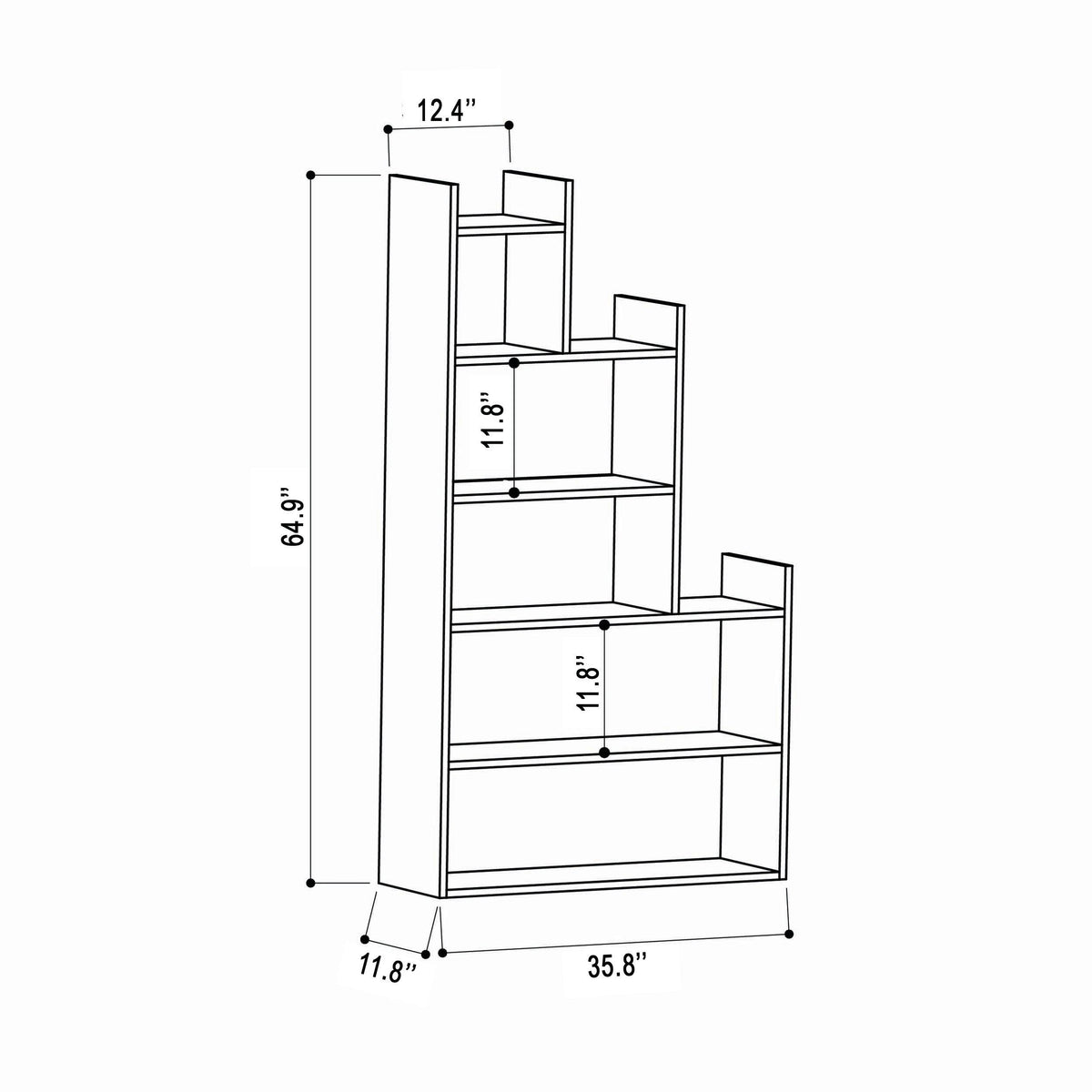 White Bookcase J867