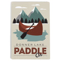 Maroon Canoe Metal Sign Decor F919099