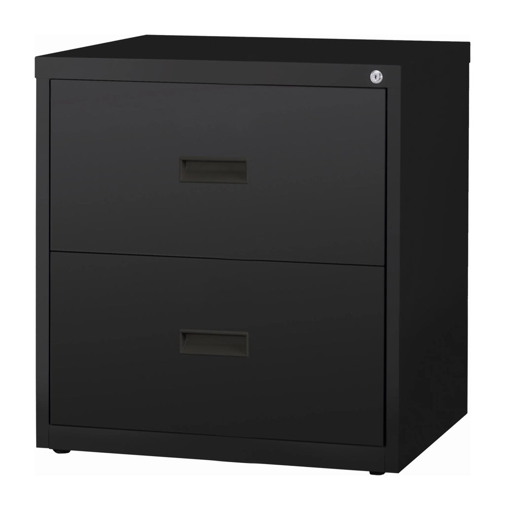 30 Inch Wide 2 Drawer Metal Lateral File Cabinet Black J49132