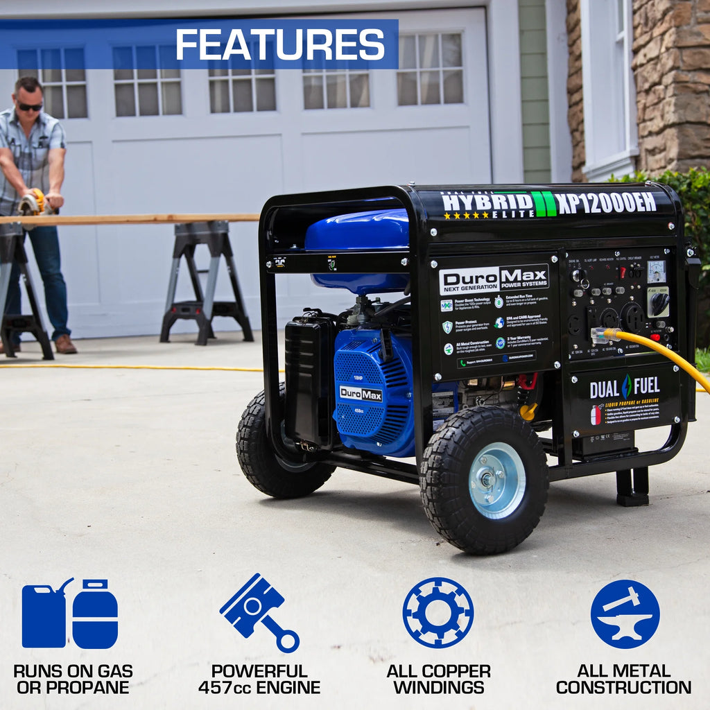 12,000 Watt Dual Fuel Portable Generator O1901