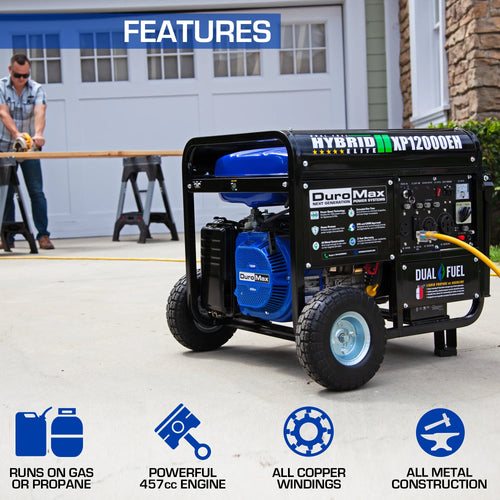 12,000 Watt Dual Fuel Portable Generator O1901