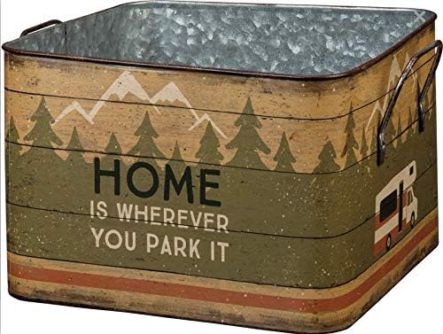 Rustic Square Metal Bins, Set of 2 S616