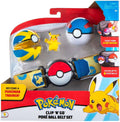 Pokemon Pikachu Quick Ball Great Ball Clip 'N' Go Poke Ball Belt Set K5079