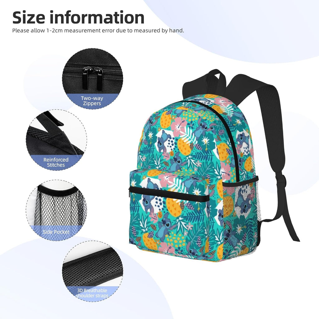 Stitch Backpack Set, 15.7 inch Backpack with Water Bottle Q107
