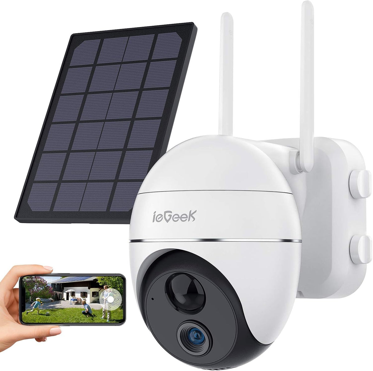 Outdoor Wireless WiFi 360° PTZ Solar Security Camera P898335